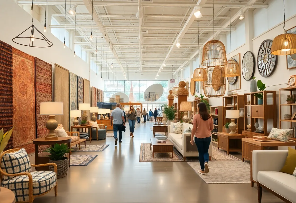 Interior display of the new Homesense store with home decor items.