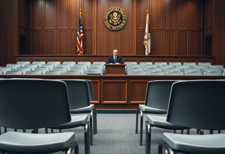 Courtroom symbolizing justice in police custody cases.
