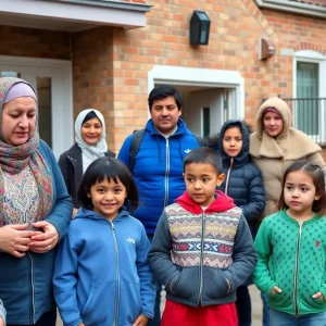 Community scene focusing on vaccination awareness against measles in Leander, Texas