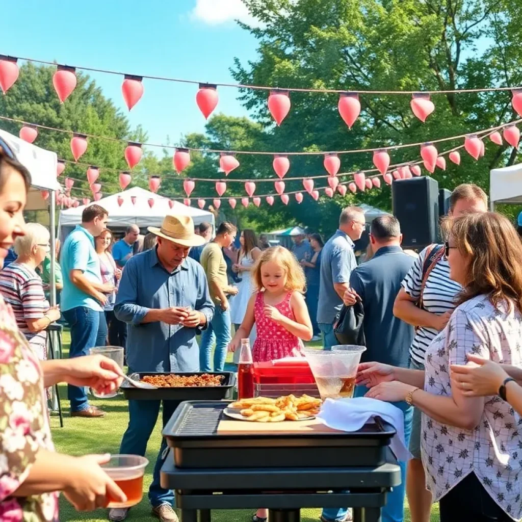 Families enjoying a festive Mother's Day celebration at Oakwood BBQ