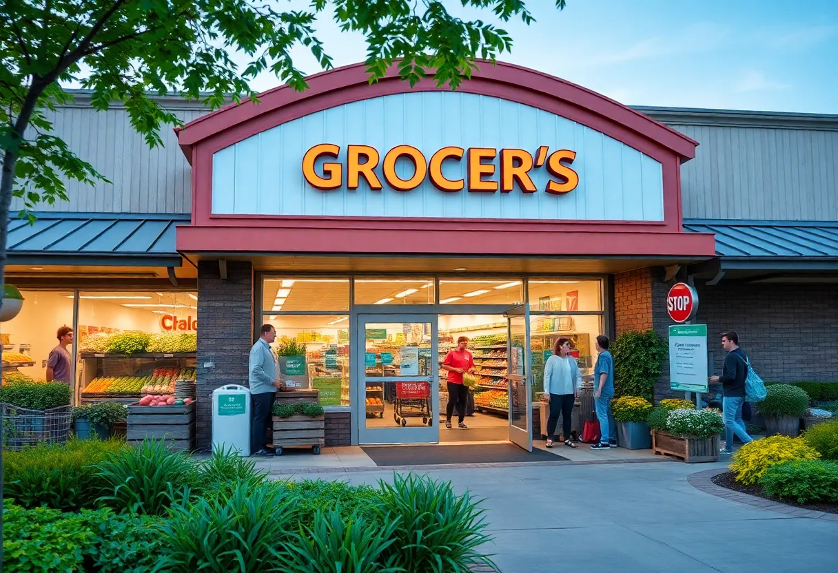 Exterior view of a new grocery store in Leander