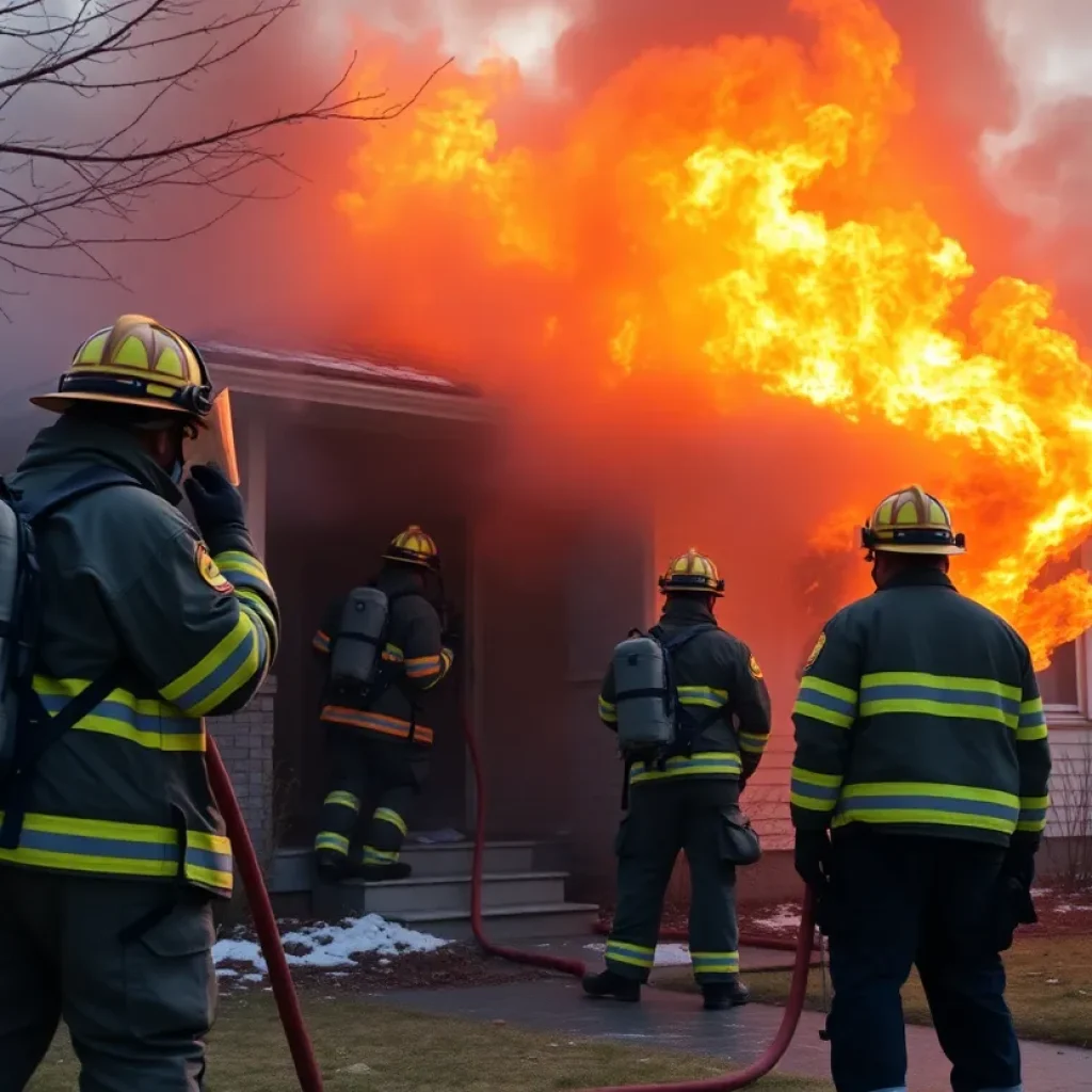 Firefighters responding to a structure fire in Pflugerville