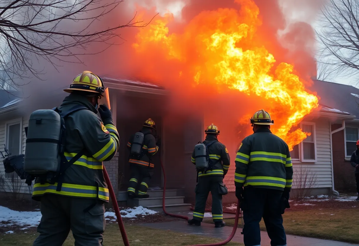 Firefighters responding to a structure fire in Pflugerville