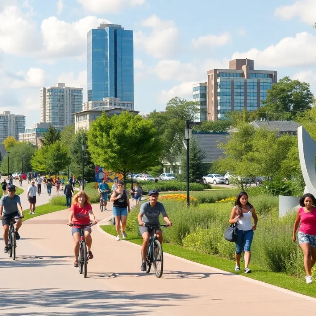 Community members enjoying the Pflugerville Trail Network