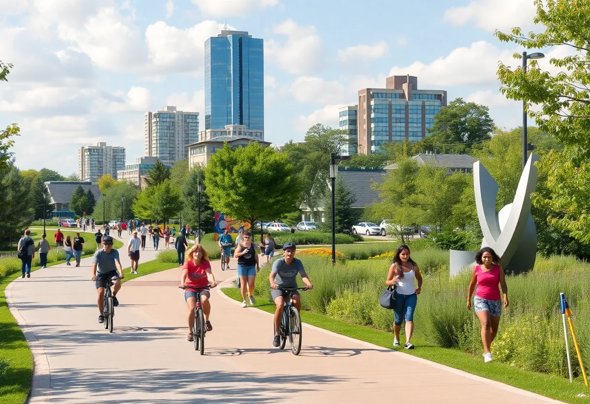 Community members enjoying the Pflugerville Trail Network