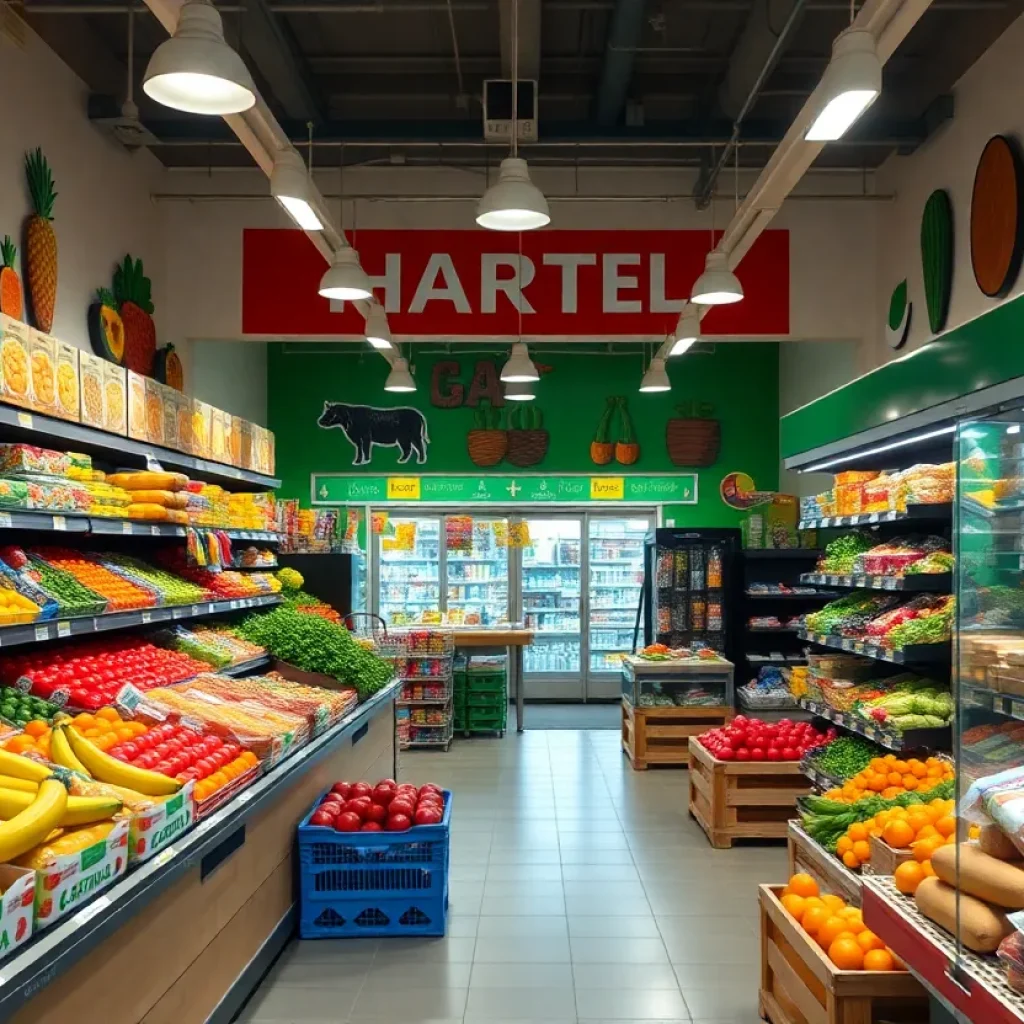 Interior view of Poco Loco Mexican Supermercado in Georgetown, TX