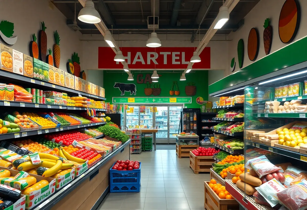 Interior view of Poco Loco Mexican Supermercado in Georgetown, TX