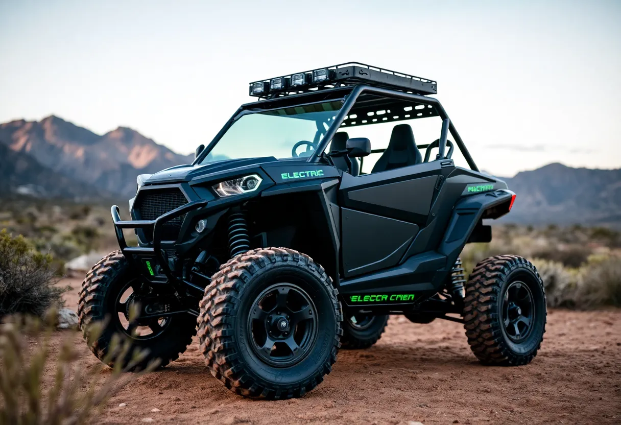 Electric off-road vehicle from Volcon in a natural landscape