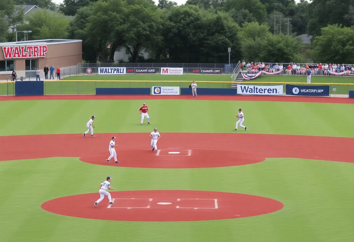 Waltrip High School baseball game in action