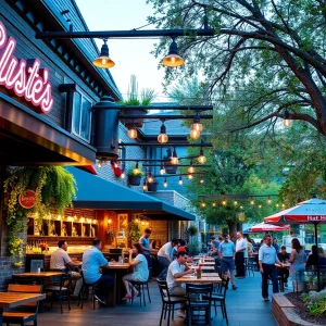 A collage of new restaurants and cafes in Austin, featuring diverse food options and lively atmospheres.