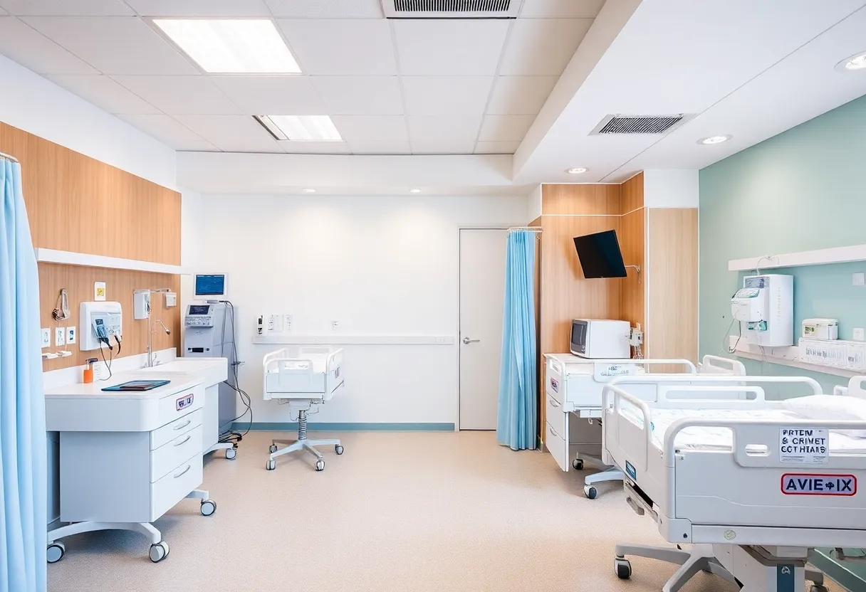 Interior of the new neonatal intensive care unit at Baylor Scott & White in Round Rock
