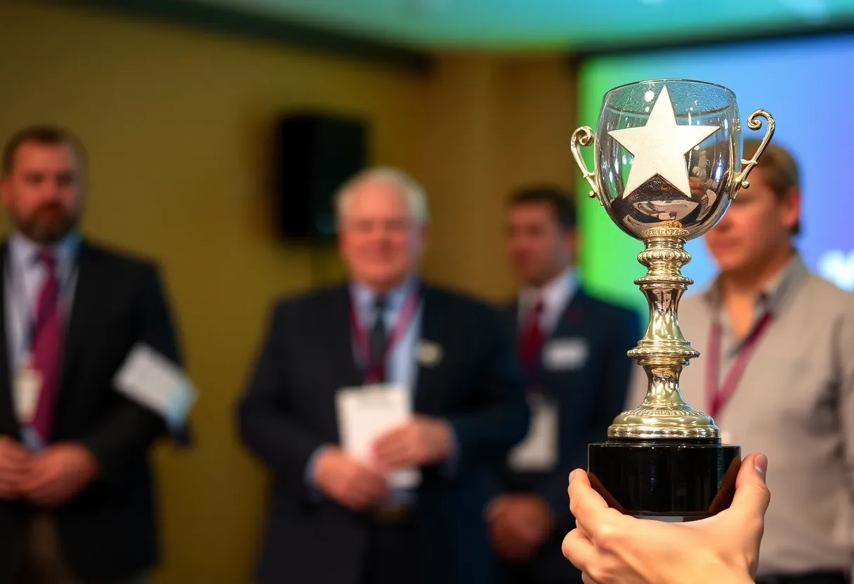 Award ceremony for Colorado County Citizen newspaper