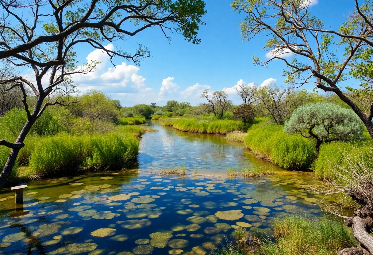 View of the Edwards Aquifer showcasing its natural beauty and diverse ecosystem.