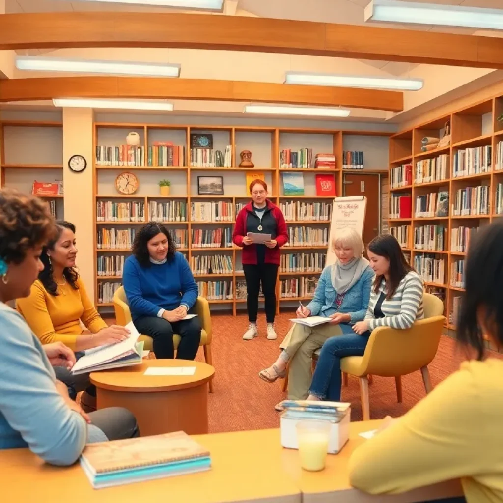 Community members participating in health workshops at Georgetown Public Library
