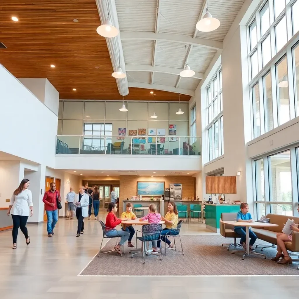 Modern healthcare facility in Georgetown accommodating young families.