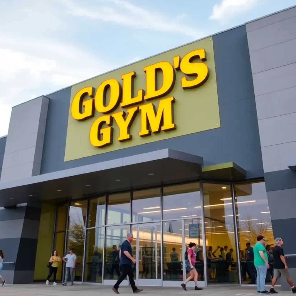 Exterior view of the new Gold's Gym location in Austin, Texas