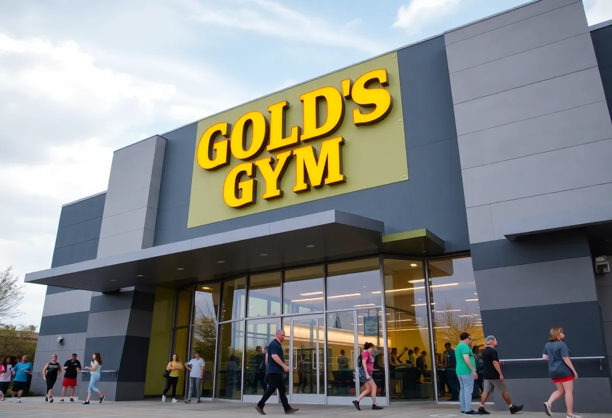 Exterior view of the new Gold's Gym location in Austin, Texas