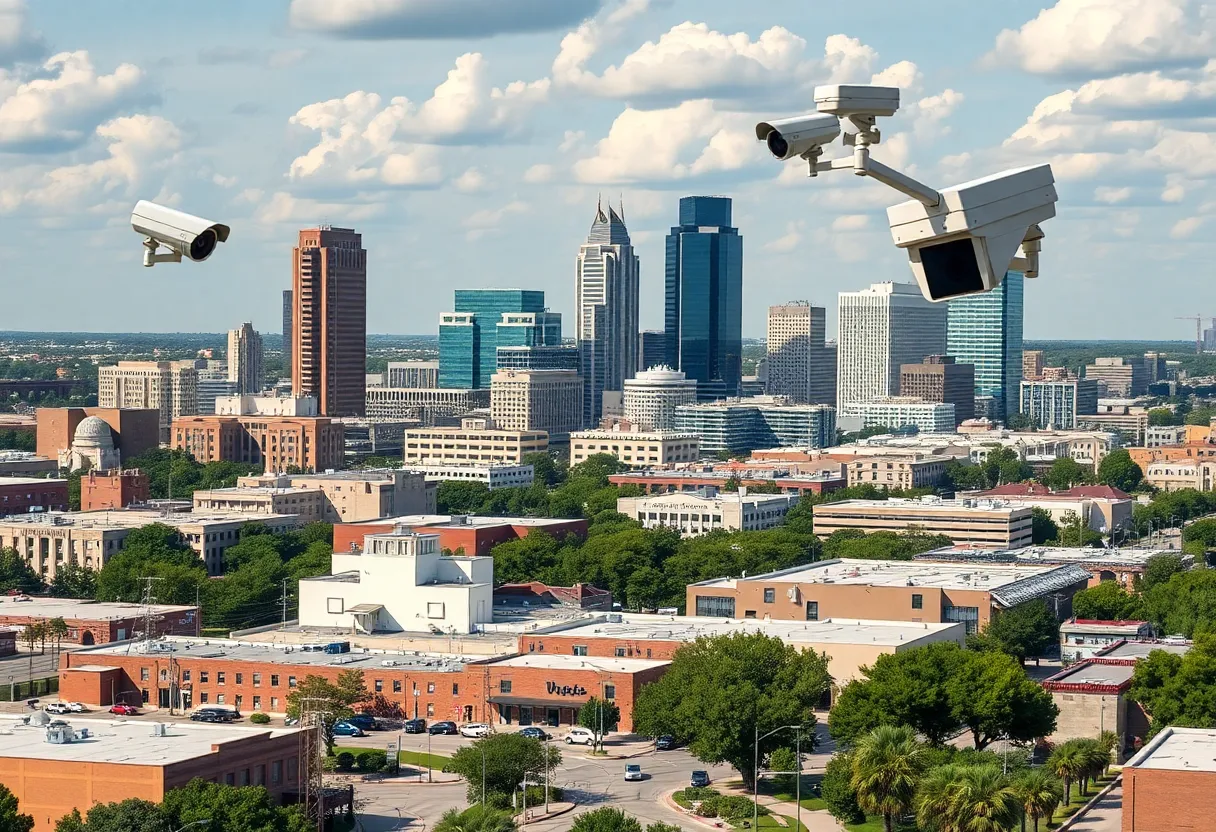 Surveillance cameras installed in Hutto, Texas