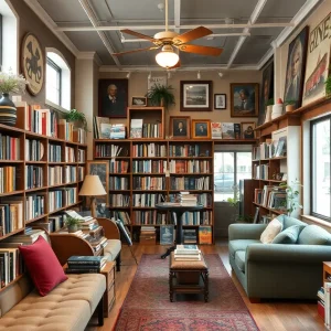 Interior of Lioness Books, a new bookstore in Leander