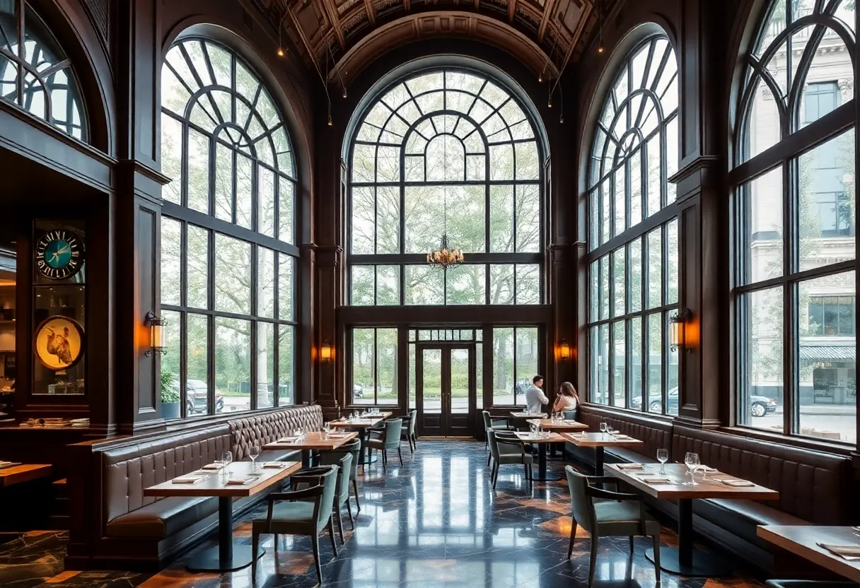 Elegant interior of Osteria Mozza restaurant