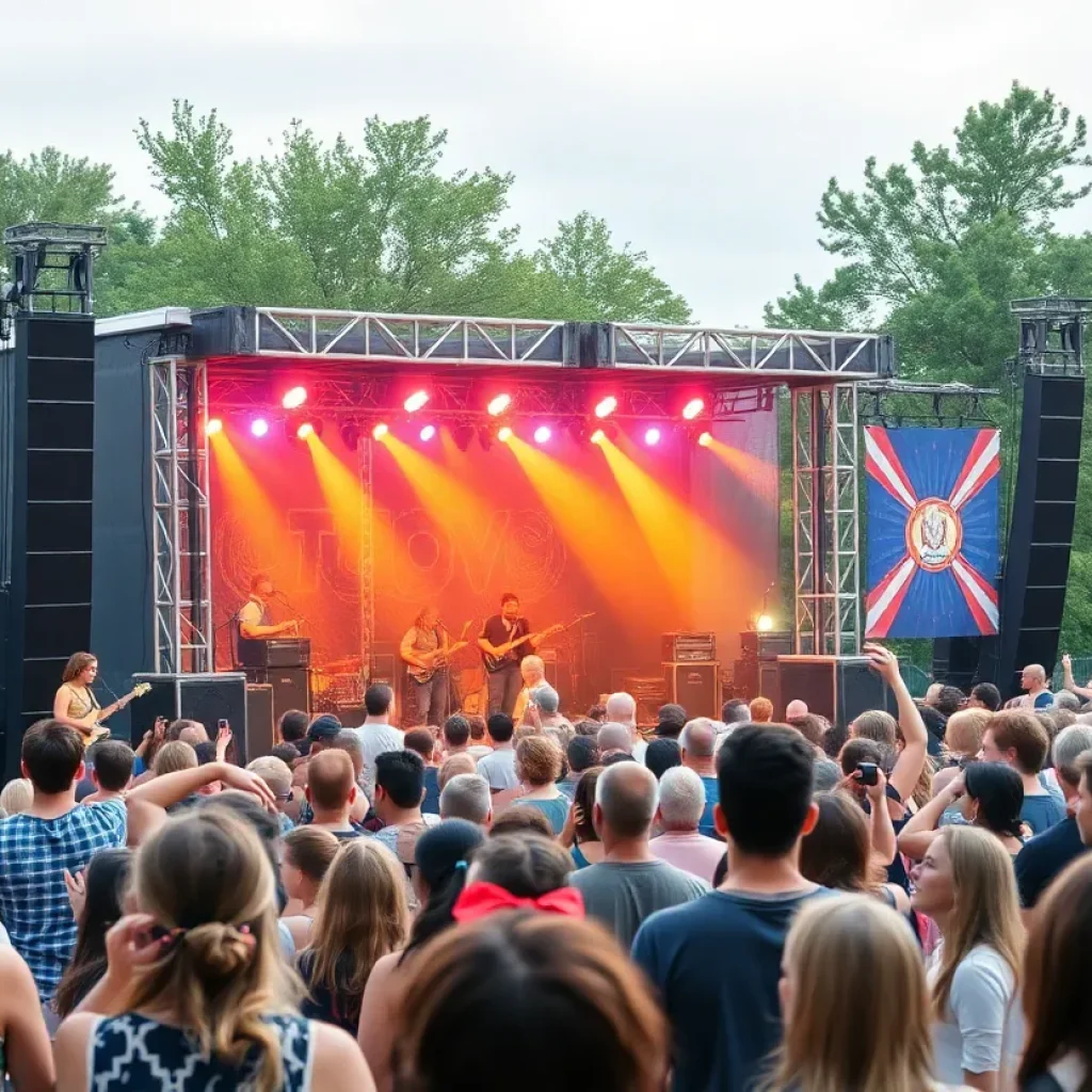 Crowd enjoying live music at Renegade Revival Music Fest in Georgetown