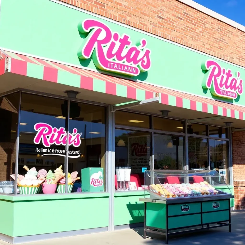 Rita's Italian Ice & Frozen Custard shop in Round Rock, Texas