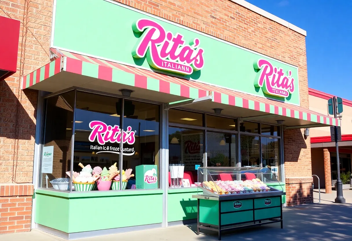 Rita's Italian Ice & Frozen Custard shop in Round Rock, Texas