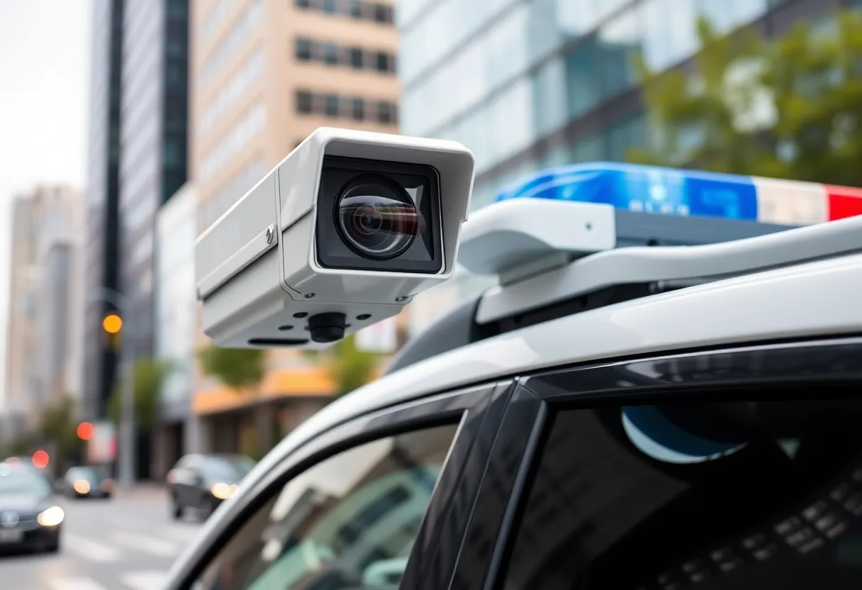 Automatic License Plate Reader camera installed on police vehicle