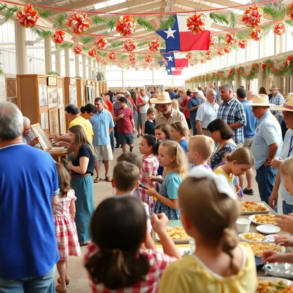 Community members participating in historic events in Round Rock