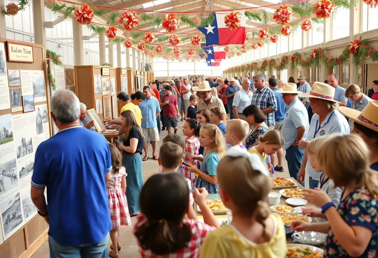 Community members participating in historic events in Round Rock