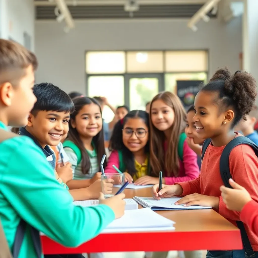 Students at Round Rock ISD participating in a classroom activity