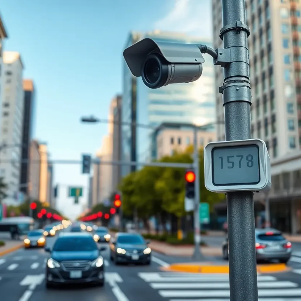License Plate Reader cameras at a city intersection in Round Rock
