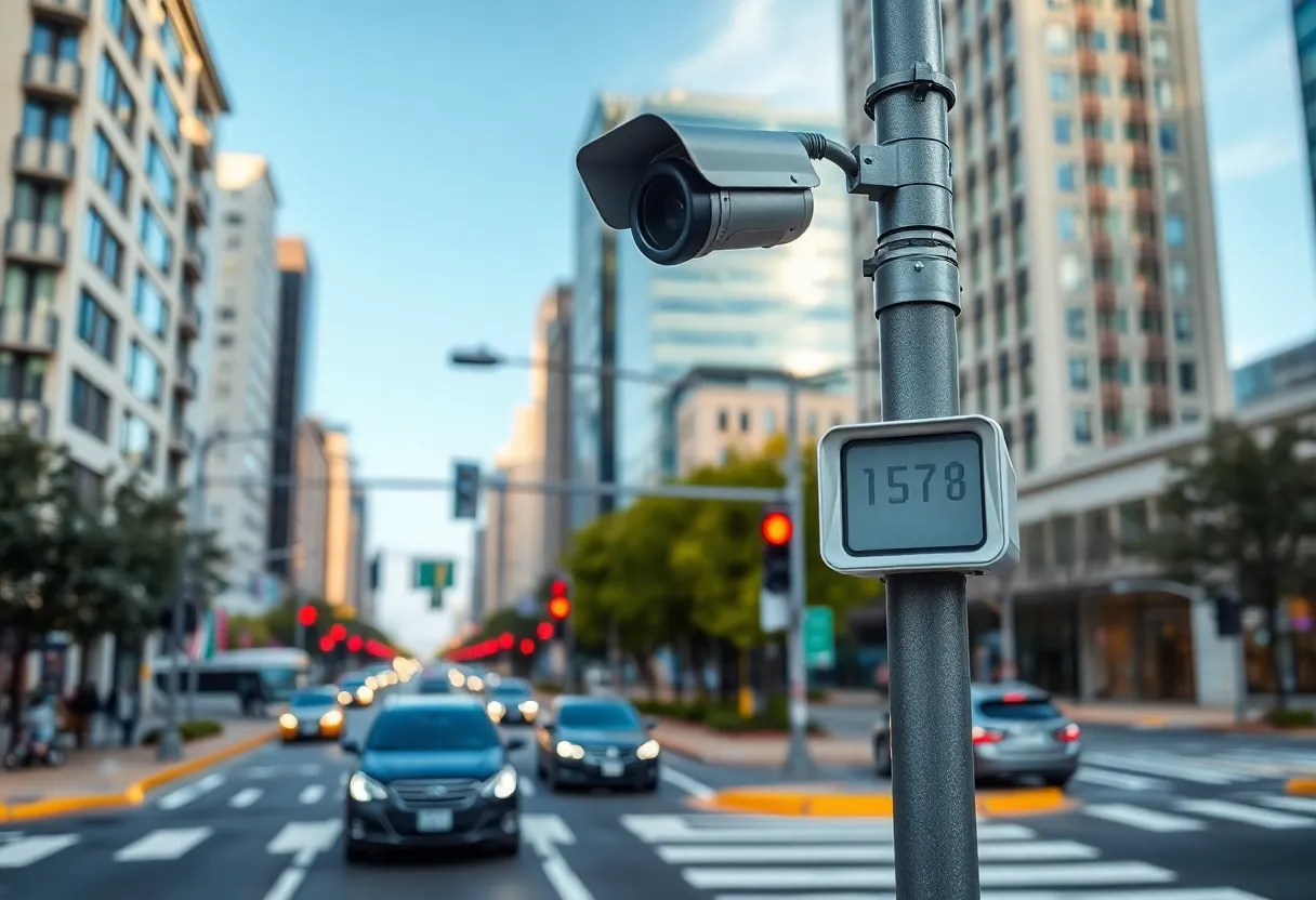 License Plate Reader cameras at a city intersection in Round Rock