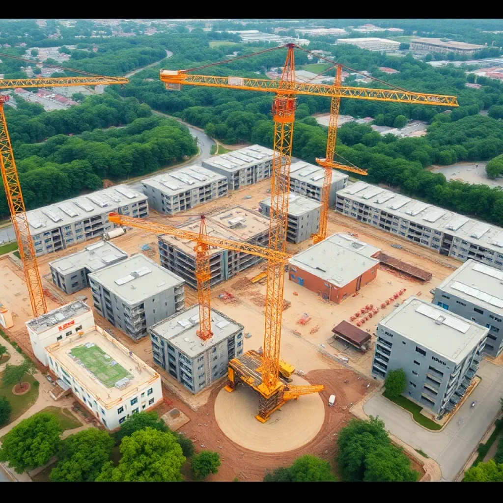 Construction site for The District in Round Rock
