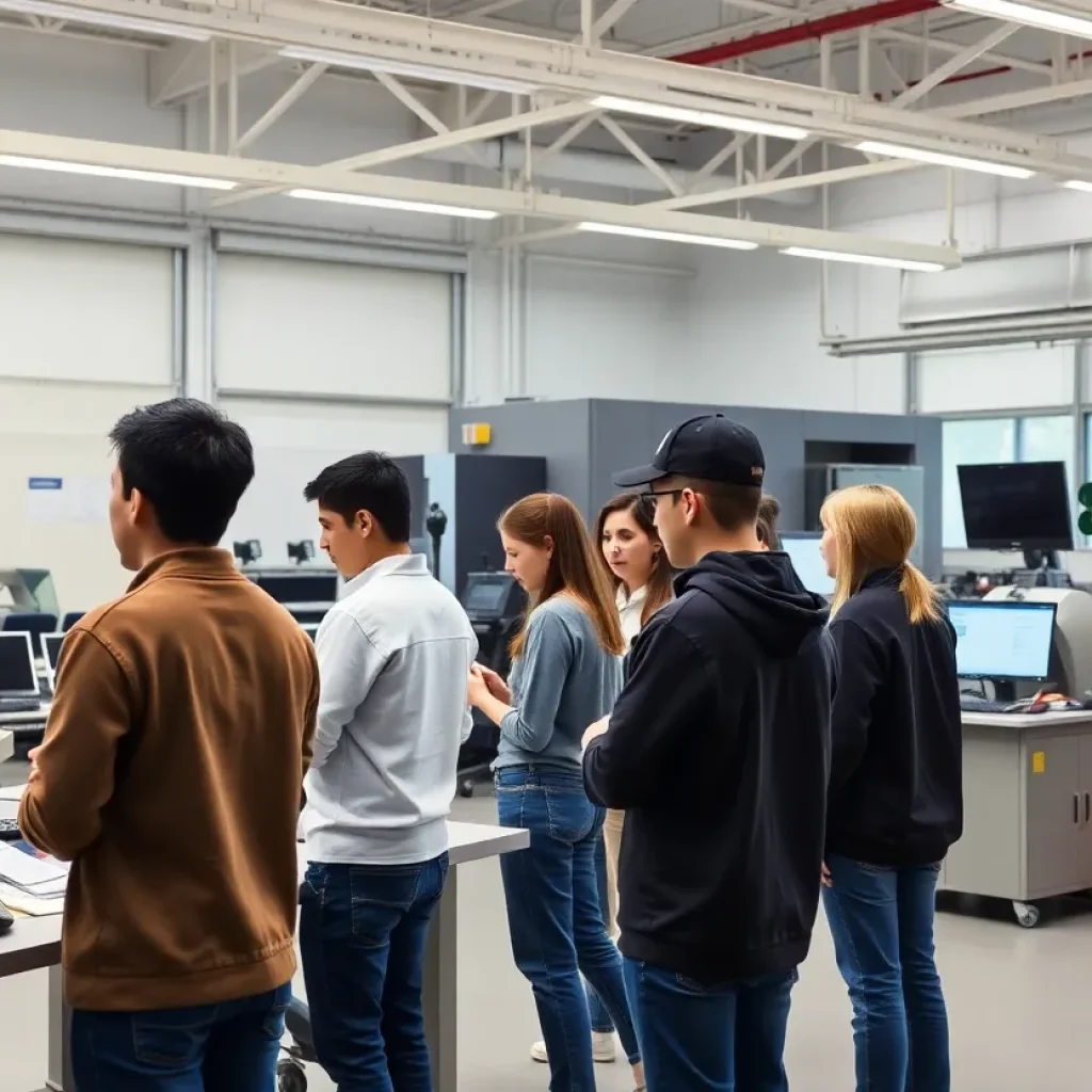 Students training in modern Career and Technical Education facilities at Taylor High School.