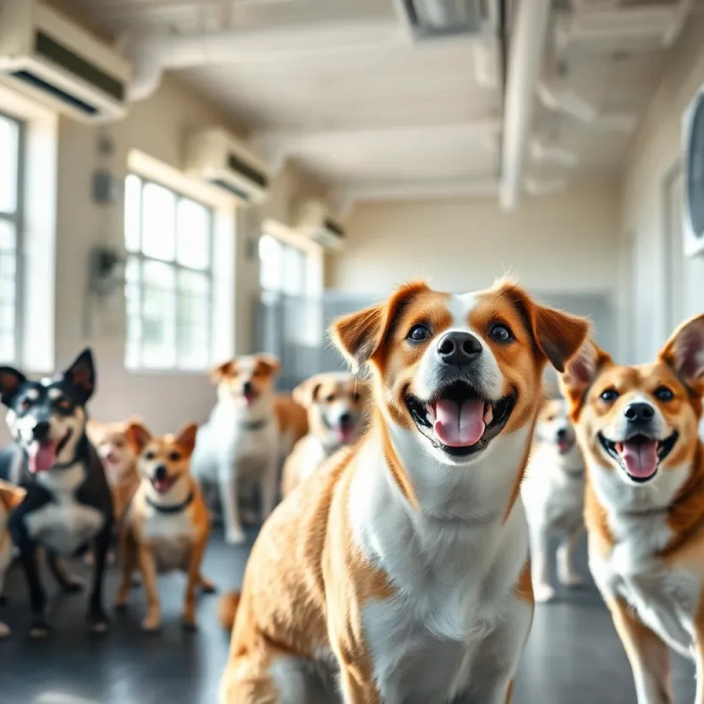 Texas Humane Heroes animal shelter with new air conditioning units