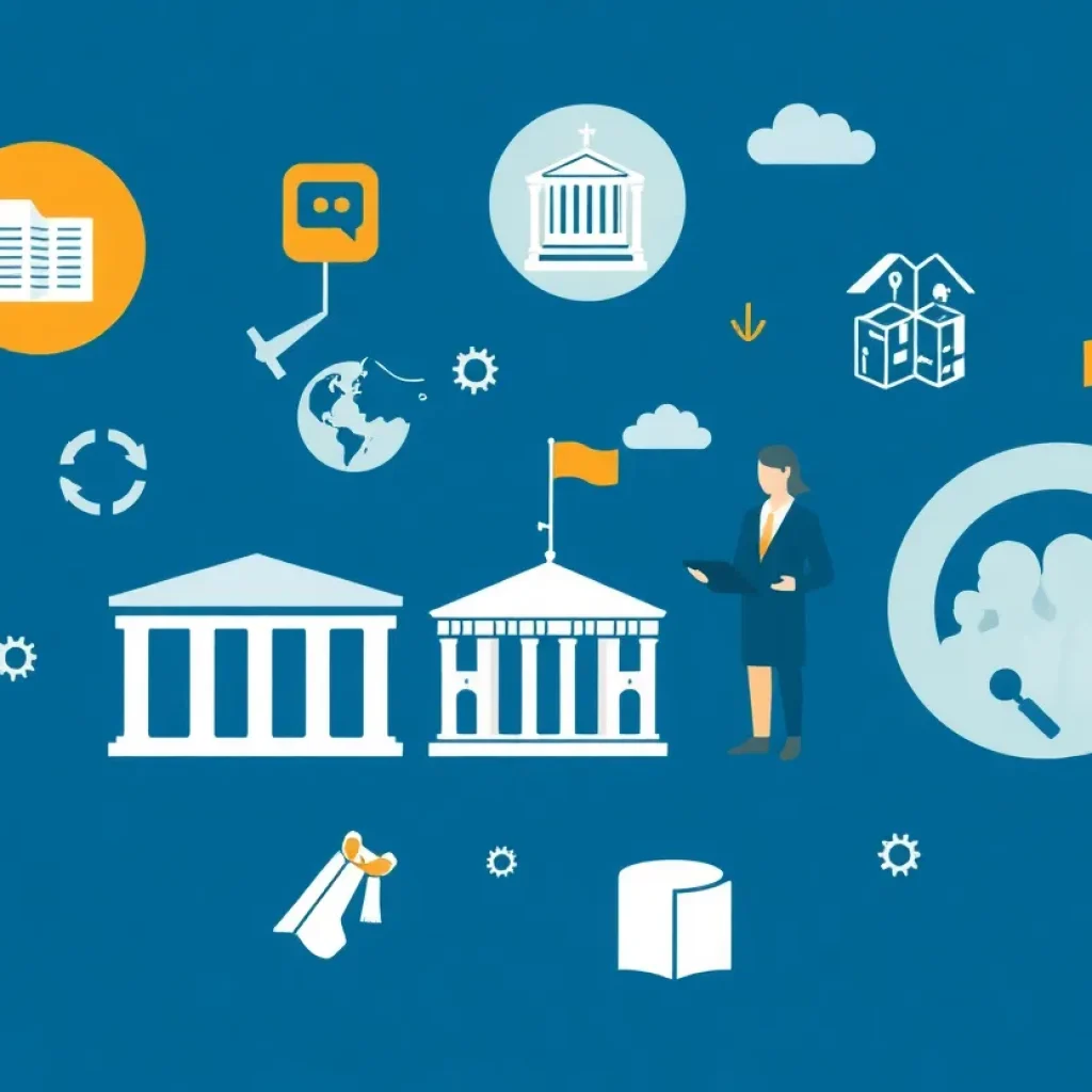 Abstract representation of university governance and legislation