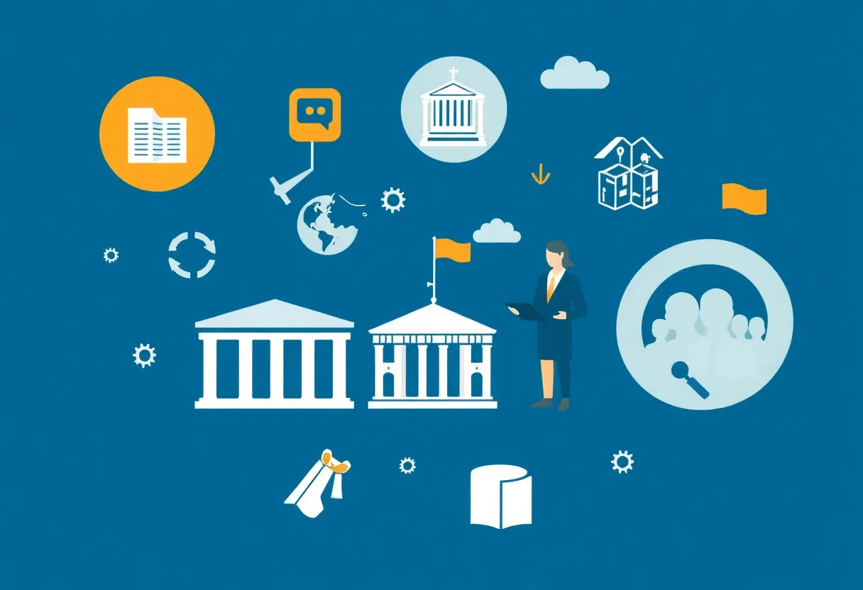 Abstract representation of university governance and legislation
