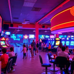 Families enjoying various attractions at Hooky Hutto in Hutto, Texas.