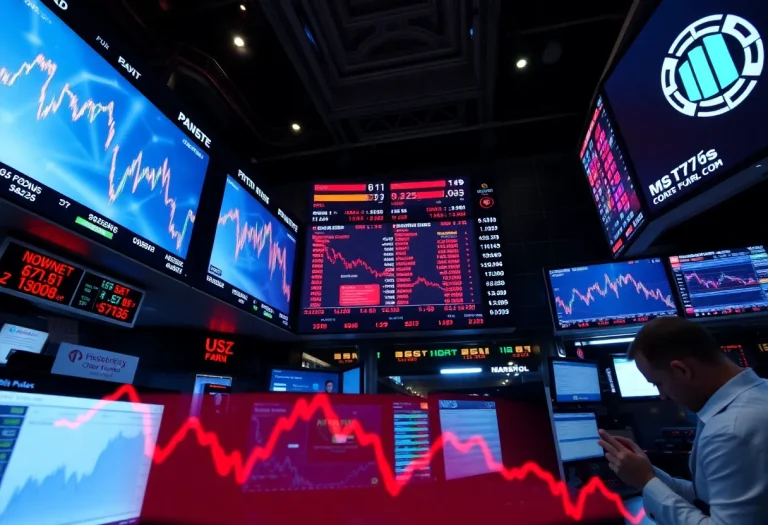 Visual representation of market jitters caused by impending tariff notices.