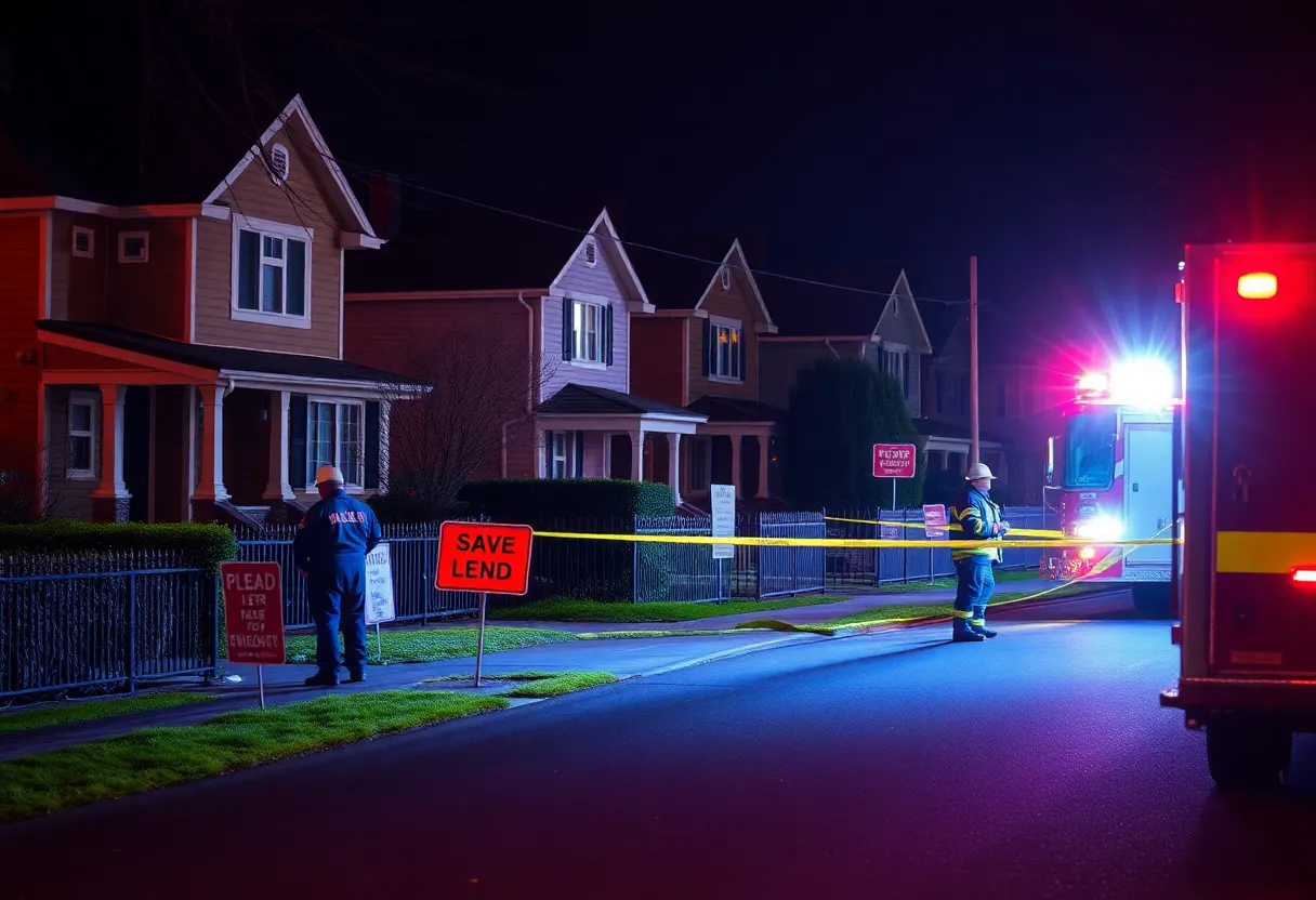 Emergency responders managing a gas leak in Pflugerville neighborhood