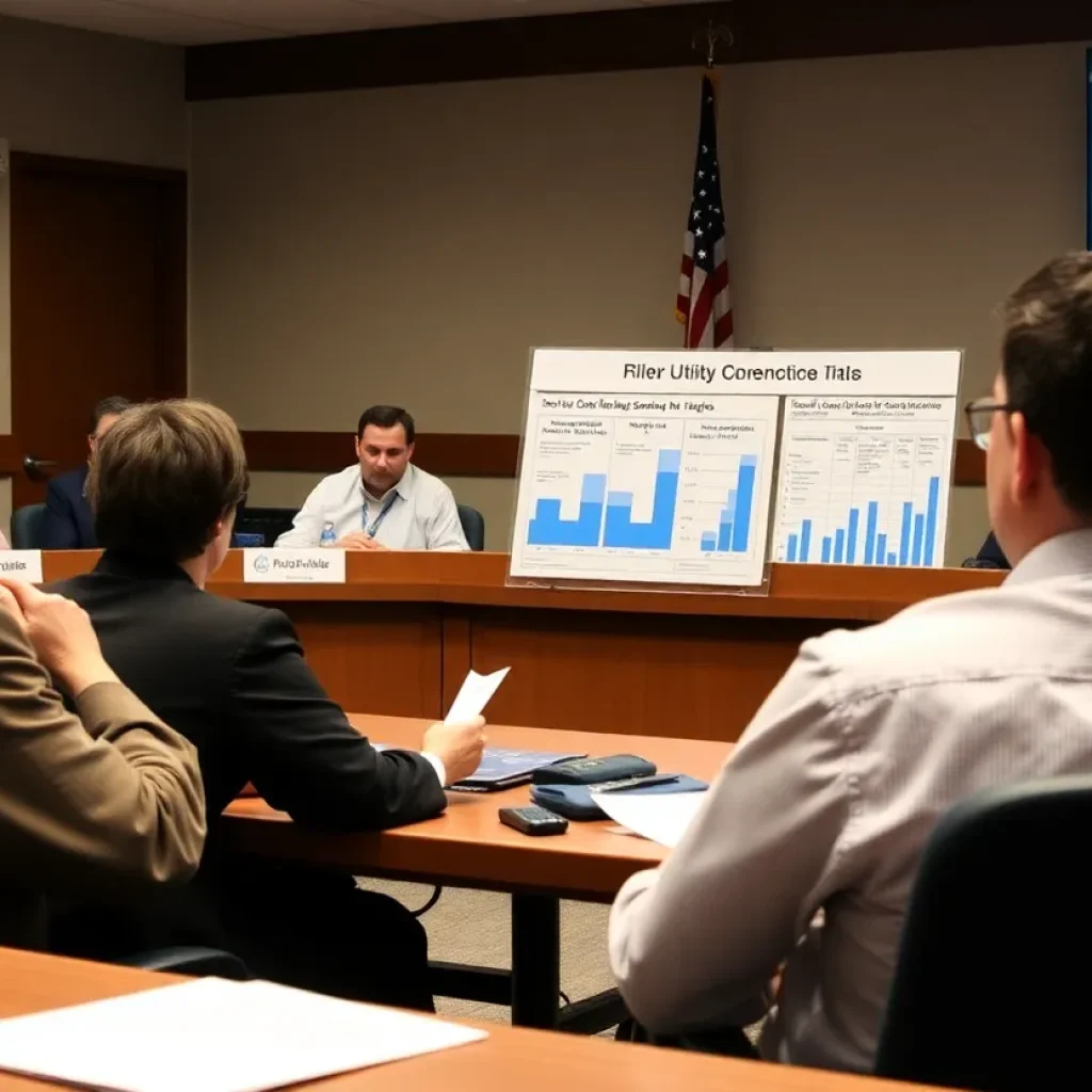 City Council meeting discussing Pflugerville utility fee increases