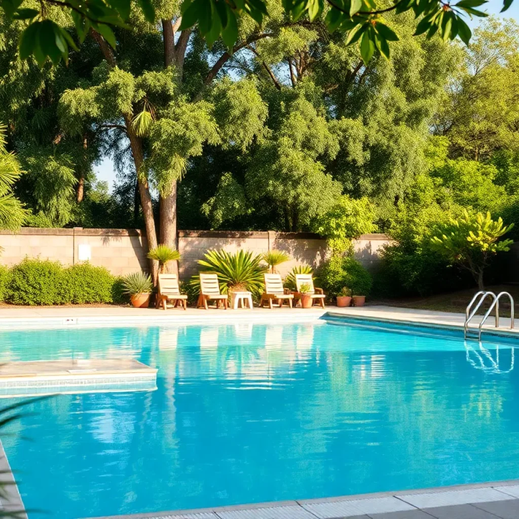 Outdoor swimming pool at River Ridge in Georgetown