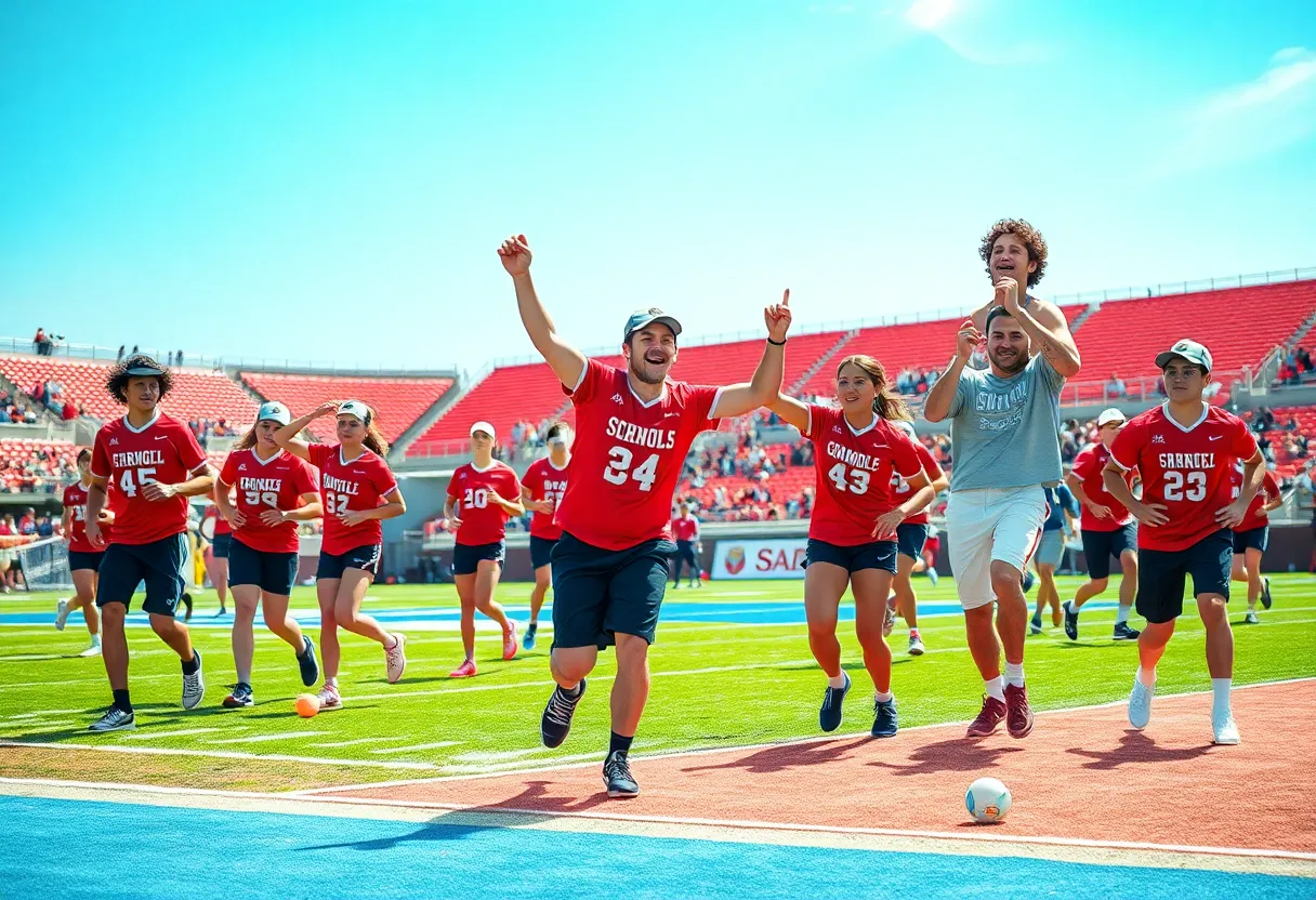 Athletic teams competing in collegiate sports championships