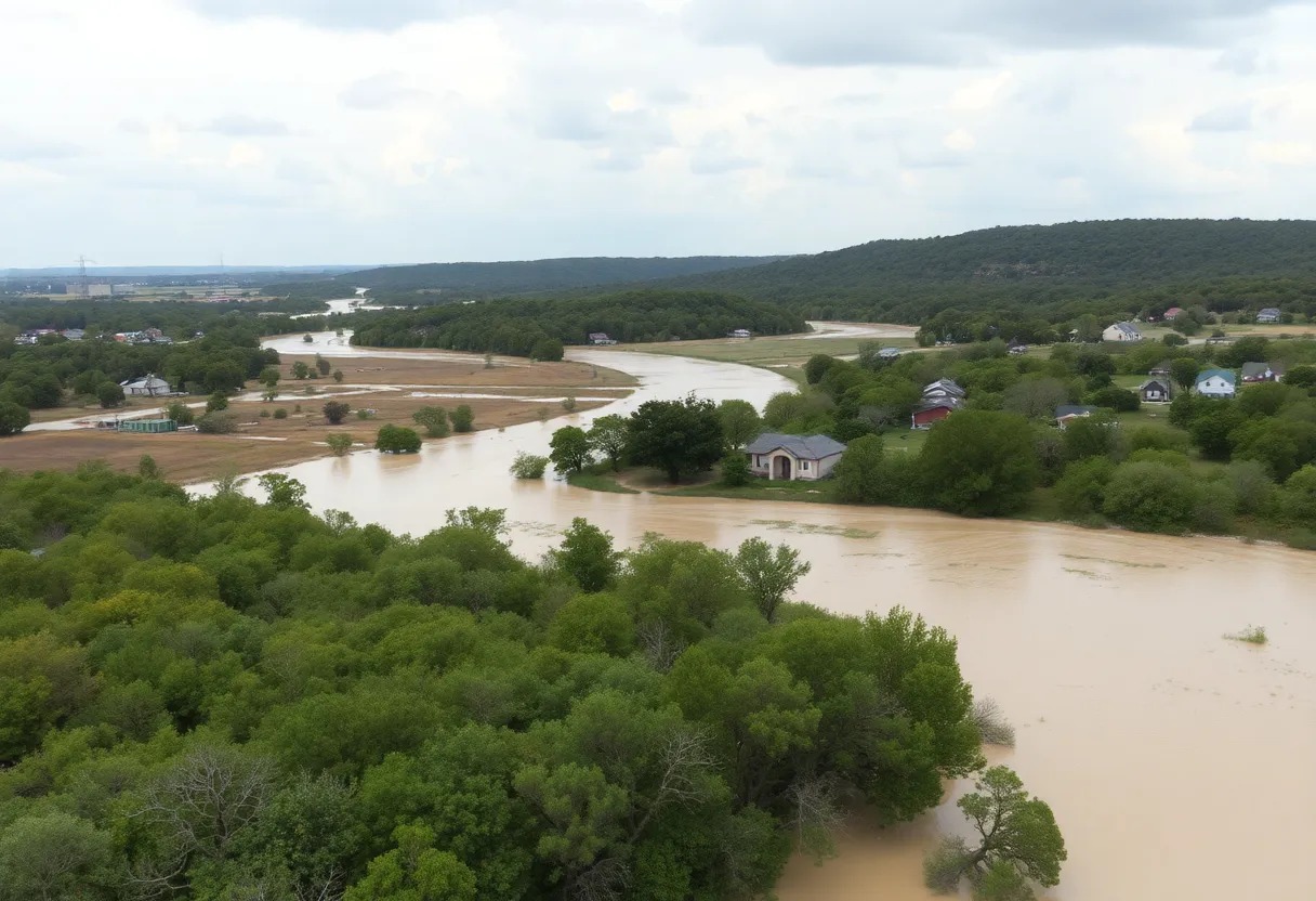 Texas Hill Country Flooding Scene