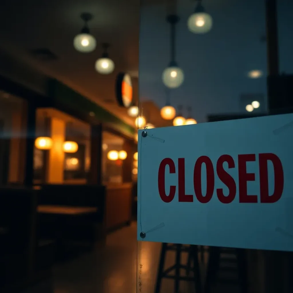 Closed exterior of Z'Tejas restaurant with a 'Closed' sign