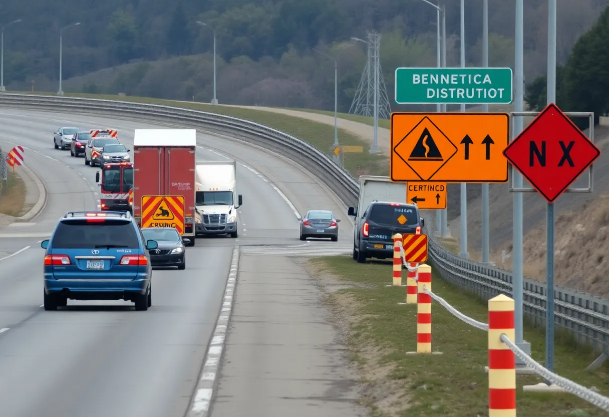 An 18-wheeler truck crash on IH-35 bridge near Georgetown