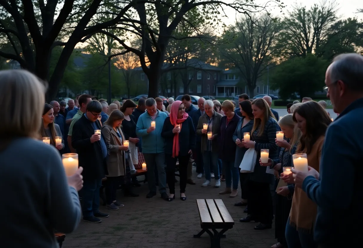 Community members gather to honor the lives of three individuals