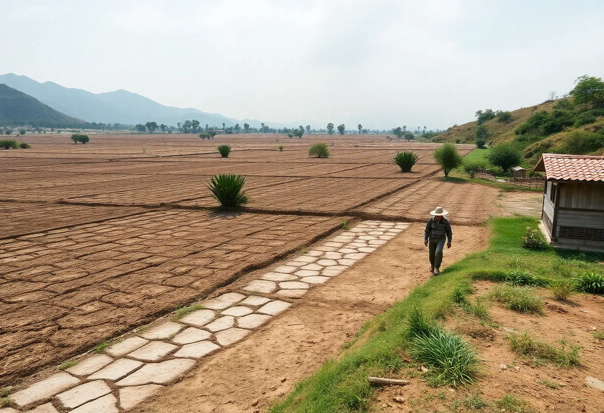 Depiction of drought effects in Yunnan Province agriculture