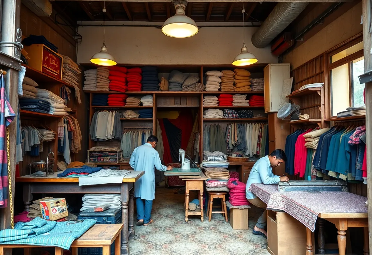 Interior of Gassane Tailors during renovation